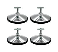 Replacement Leveling Feet for Foosball Table, Set of 4 Adjustable Threaded Leg Pads with Securing and Wide Stable Base Grip for Home Use Game Table Leg Levelers Foosball Replacement Feet Threaded