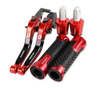 Replacement Lever kit Motorcycle Aluminum Adjustable Brake Clutch Levers Handlebar Hand Grips Ends for Ducati M900 Monster S 2001 2002(Red)