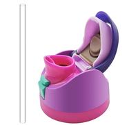 Replacement Lid Compatible with Owala Freesip, with Reusable Plastic Straw, One Button No Leakage Water Bottle Top Cap and Lid Replacement Accessory for 16oz 24oz 32oz 40oz Wide-Mouth Bottles, Magenta