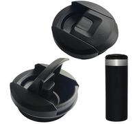 Replacement Lid Compatible with Stanley AeroLight 12oz 16oz 20oz Transit Bottle, Locking Through Lid Top, Travel Mug Leakproof Water Bottle Cap 2Pcs Black