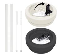 Replacement Lid for 30/20oz Stanley Tumbler With Soft Silicone Straw - Leak Proof, Spill Proof Flip Straw Cover Compatible With Cup