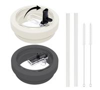 Replacement Lid for 40oz Stanley Tumbler with Soft Silicone Straw, Leak Proof, Spill Proof, Compatible with Stanley 40oz Cup