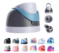 Replacement Lid for Owala, Compatible with Owala Cup 16oz 24oz 32oz 40oz, One Button Water Bottle Top Replacement Lid, Leakproof, BPA-Free Cap Replacement (Gray + Blue)