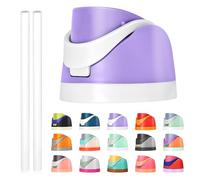 Replacement Lid for Owala Freesip, Compatible with Owala Cup 16oz 24oz 32oz 40oz, One Button Water Bottle Top Lid Replacement Accessory and Straws, Leakproof, BPA-Free (purple)