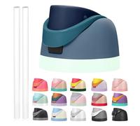 Replacement Lid for Owala Freesip, Compatible with Owala Cup 16oz 24oz 32oz 40oz, One Button Water Bottle Top Lid Replacement Accessory and Straws, Leakproof, BPA-Free (fog)