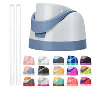 Replacement Lid for Owala Freesip, Compatible with Owala Cup 16oz 24oz 32oz 40oz, One Button Water Bottle Top Lid Replacement Accessory and Straws, Leakproof, BPA-Free (Light blue)