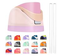 Replacement Lid for Owala Freesip, Compatible with Owala Cup 16oz 24oz 32oz 40oz, One Button Water Bottle Top Lid Replacement Accessory and Straws, Leakproof, BPA-Free (light purple yellow)