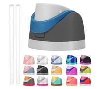Replacement Lid for Owala Freesip, Compatible with Owala Cup 16oz 24oz 32oz 40oz, One Button Water Bottle Top Lid Replacement Accessory and Straws, Leakproof, BPA-Free (Tide Blue)