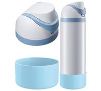 Replacement Lid for Owala Freesip, Replacement Parts Compatible with Owala Cup 24oz 32oz 40oz, Silicone Water Bottle Boot for Owala Freesip (Light Blue, 24 oz)