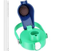 Replacement Lid for Owala Freesip Water Bottle, Compatible with Owala 16oz 24oz 25oz 32oz 40oz, Come with 2 Straws and 1 Straw Brush, BPA-Free Owala Accessories, Leak-Proof and Dishwasher Safe