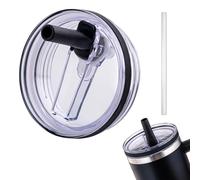 Replacement Lid for Stanley 40 oz and 64 oz Tumbler.Leakproof Flip Straw Lid Fit Stanley Cup Quencher H2.0 40 oz/64 oz and ProTour 40oz/64oz Tumbler.(Black,1-Pack)