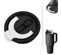 Replacement Lid for Stanley 40 oz Cup with Straws, Cup Lid Leak-Proof 40 oz for Flip Straw Tumbler, Reusable Leak-proof Replacement Lid, Tight Flip Straw Lid Replacement (Black)