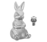 Replacement Lid Knob for Pot Lid, Iron Rabbit Shape Heat Resistant | Fits Most Cast Iron Cookware Covers, Easy Installation, Silver Finish, Kitchen and Home Use