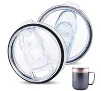 Replacement Lids Compatible with Stanley 12 oz & 24oz Camp Mug, 2Pack Leak Proof Cup Insulated Lids for Stainless Steel Coffee Mug（Cups NOT Included）