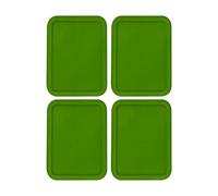Replacement Lids fits Pyrex 11-Cup Glass Food Storage Container Bowls, (9.75 x 8-Inch) Plastic Rectangle Lids Covers for Pyrex 7212-PC, Airtight & Leakproof (4-Pack, Green)