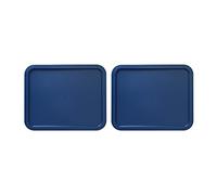 Replacement Lids fits Pyrex 11-Cup Glass Food Storage Container Bowls, (9.75 x 8-Inch) Plastic Rectangle Lids Covers for Pyrex 7212-PC, Airtight & Leakproof (2-Pack, Blue)