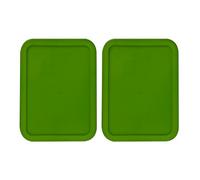Replacement Lids fits Pyrex 11-Cup Glass Food Storage Container Bowls, (9.75 x 8-Inch) Plastic Rectangle Lids Covers for Pyrex 7212-PC, Airtight & Leakproof (2-Pack, Green)