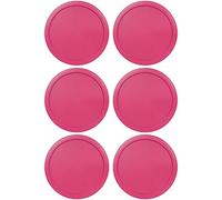 Replacement Lids fits Pyrex 2-Cup Glass Food Storage Container Bowls, 5-Inch Plastic Round Lids Covers for Pyrex 7200-PC, Airtight & Leakproof (6-Pack, Fuchsia)