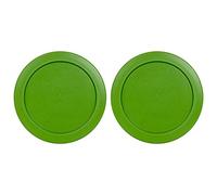 Replacement Lids fits Pyrex 2-Cup Glass Food Storage Container Bowls, 5-Inch Plastic Round Lids Covers for Pyrex 7200-PC, Airtight & Leakproof (2-Pack, Green)