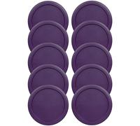 Replacement Lids fits Pyrex 2-Cup Glass Food Storage Container Bowls, 5-Inch Plastic Round Lids Covers for Pyrex 7200-PC, Airtight & Leakproof (10-Pack, Purple)