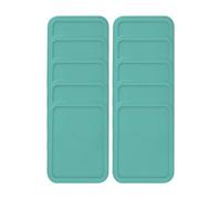 Replacement Lids fits Pyrex 3-Cup Glass Food Storage Container Bowls, (7.75 x 5.75-Inch) Plastic Rectangle Lids Covers for Pyrex 7210-PC, Airtight & Leakproof (10-Pack, Turquoise)