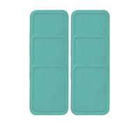 Replacement Lids fits Pyrex 3-Cup Glass Food Storage Container Bowls, (7.75 x 5.75-Inch) Plastic Rectangle Lids Covers for Pyrex 7210-PC, Airtight & Leakproof (6-Pack, Turquoise)