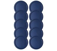 Replacement Lids fits Pyrex 4-Cup Glass Food Storage Container Bowls, 6-Inch Plastic Round Lids Covers for Pyrex 7201-PC, Airtight & Leakproof (10-Pack, Blue)