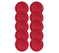 Replacement Lids fits Pyrex 4-Cup Glass Food Storage Container Bowls, 6-Inch Plastic Round Lids Covers for Pyrex 7201-PC, Airtight & Leakproof (10-Pack, Red)