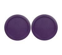 Replacement Lids fits Pyrex 6 & 7-Cup Glass Food Storage Container Bowls, 7.5-Inch Plastic Round Lids Covers for Pyrex 7402-PC, Airtight & Leakproof (2-Pack, Purple)