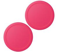 Replacement Lids fits Pyrex 6 & 7-Cup Glass Food Storage Container Bowls, 7.5-Inch Plastic Round Lids Covers for Pyrex 7402-PC, Airtight & Leakproof (2-Pack, Fuchsia)