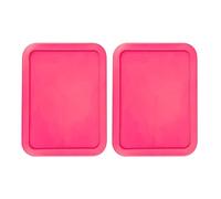 Replacement Lids for Pyrex 11-Cup Glass Food Storage Container Bowls, (9.75 x 8-Inch) Plastic Rectangle Lids Covers fits Pyrex 7212-PC, Airtight & Leakproof (2-Pack, Fuchsia)