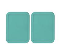 Replacement Lids for Pyrex 11-Cup Glass Food Storage Container Bowls, (9.75 x 8-Inch) Plastic Rectangle Lids Covers fits Pyrex 7212-PC, Airtight & Leakproof (2-Pack, Turquoise)