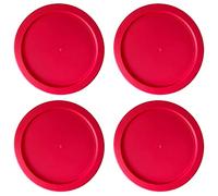 Replacement Lids for Pyrex 6 & 7-Cup Glass Food Storage Container Bowls, 7.5-Inch Plastic Round Lids Covers fits Pyrex 7402-PC, Airtight & Leakproof (4-Pack, Red)
