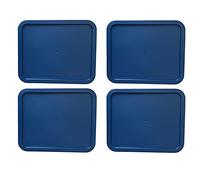 Replacement Lids for Pyrex 6-Cup Glass Food Storage Container Bowls, (8.75 x 6.75-Inch) Plastic Rectangle Lids Covers fits Pyrex 7211-PC, Airtight & Leakproof (4-Pack, Blue)