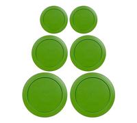 Replacement Lids for Pyrex Containers Round Glass Food Plastic (2) 2-Cup (2) 4-Cup (2) 7-Cup (Green)