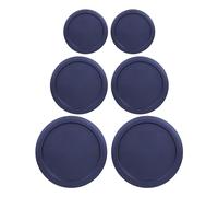 Replacement Lids for Pyrex Containers Round Glass Food Plastic (2) 2-Cup (2) 4-Cup (2) 7-Cup (Navy)