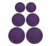 Replacement Lids for Pyrex Containers Round Glass Food Plastic (2) 2-Cup (2) 4-Cup (2) 7-Cup (Purple)