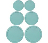 Replacement Lids for Pyrex Containers Round Glass Food Plastic (2) 2-Cup (2) 4-Cup (2) 7-Cup (Turqoise)