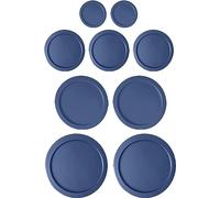 Replacement Lids for Pyrex Glass Foood Storage Containers Containers Round (2) 1-Cup (3) 2-Cup (2) 4-Cup (2) 7-Cup (Blue)