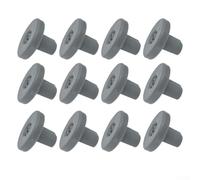Replacement Lower Basket Wheels 12pcs Grey Plastic Rollers for Bosch for siemens for neff for hotpoint Dishwashers Smooth Glide Rack Runners(D)