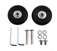 Replacement Luggage Wheel Set for Suitcase with Screw Rubber Material Double Bearing Design Rotation Smooth Rolling Performance (54mm*18mm)