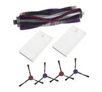 Replacement Main Brush And Side Brush Filter Set For Midea M9 For Eureka E20 Plus Vcr S10 Plus E10sw For Obode A8 Plus For Eta Aurum Pro 6241 Cleaning Accessories(A)