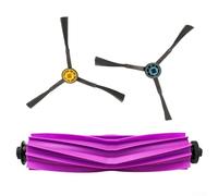 Replacement Main Brush and Side Brushes for Eureka E20 Plus Vacuum Cleaner, Roller Brush Kit with 1 Main Roller + 2 Side Brushes, Nylon for Pla