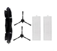 Replacement Main Brush and Side Brushes Kit for Polaris PVCRDC 6002 Robot Vacuum, Nylon Roller Brush Assembly with Filters for Deep Cleaning Corners and Edges