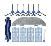 Replacement Main Brush Side Brush Filter Set Compatible with Proscenic 850T Robotic Vacuum Cleaner Spare Parts