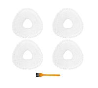 Replacement Main Brush Side Brush Hepa Filter Mop Pad Compatible with Narwal J3 Robot Vacuum Cleaner Accessories (4 Mop)