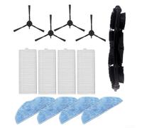 Replacement Main Brush, Side Brushes, Filter & Mop Cloth Kit for Homerun Serie 3000 XU3100/01, Vacuum Cleaner Accessories with Nylon Bristles for Pet Hair and Corners