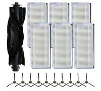 Replacement Main Roller Brushes Side Brushes And HEPA Filter Kits For Lefant U180 M2 Pro M2 Plus For OKP K8 For K7 Robot Vacuum Cleaner Replacement Kit(B)