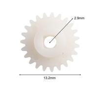 Replacement Main Shaft Drive Gear Set for GW Small Yellow Wheel Baitcasting Reel Compatible with Guandong for spinning Reels - 17mm 13.2mm Plastic Twist Shaft and Spindle Gears (3-Piece Kit)