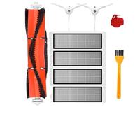 Replacement Main Side Brush Filter Mop Cloths Kit Compatible with Xi-aomi Roboro-ck S50 S51 S5 1S Vacuum Cleaner Part (9 Pcs-01)